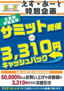 えす・あーとサミットキャッシュバック