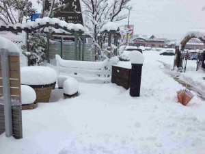 えす・あーとマイママ店の雪景色